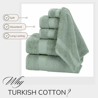 Bath Towel Cotton 6 Pcs Luxury Bath Towels Soft & Absorbent Bathroom Towels Set the Body Shower Bathrobe Home Textile Garden