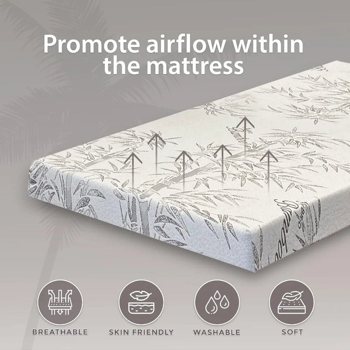 Gel Infused Cool Sleep Supportive Hypoallergenic Gel Infused Reversible Foam Mattress, Perfect for Bunk Bed, Trundle