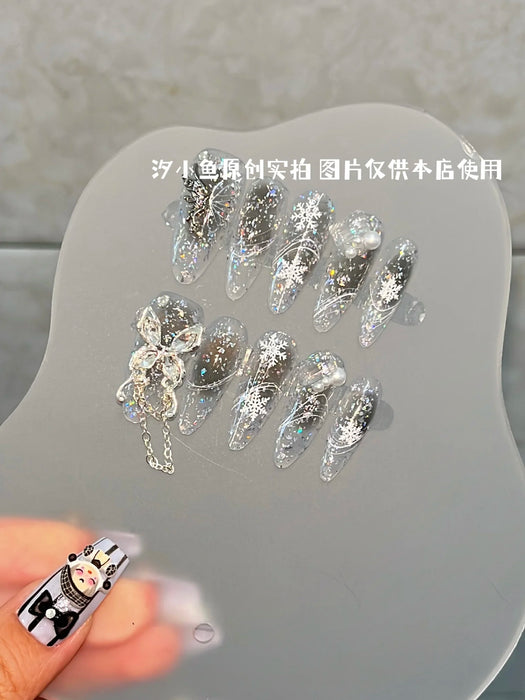 Mercury Butterfly French Heavy Industry Y2K Explosive Flash Diamond Sweet Cool European Handmade Advanced Wearing Armor