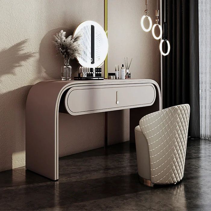 2022 New Online Red Light Luxury Modern Dressing Table Bedroom Dressing Table Premium Dressing Table