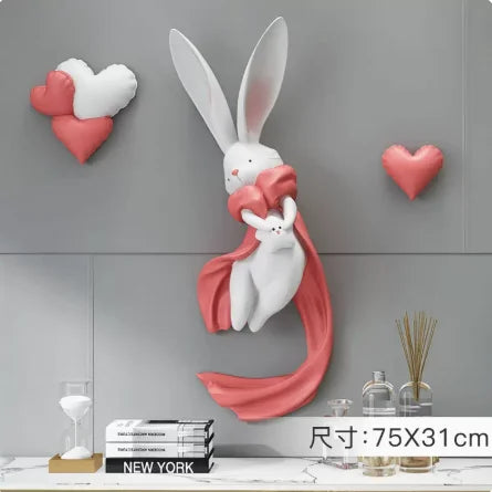 Elf Rabbit Energy Bear 3D 3D relief wall decoration wall decoration pendant bedroom room wall decoration