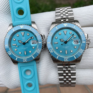 STEELDIVE Brand SD1953 Turquoise Ceramic Bezel Insert NH35 41mm Case Sapphire Glass 300M Men Diver Watches reloj hombre