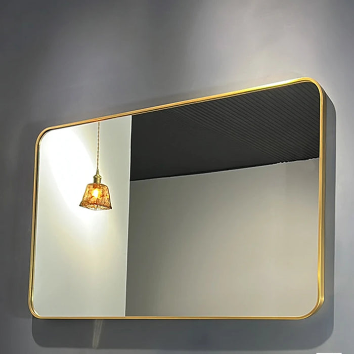 Shower Gold Mirrors Lights Hairdressing Safety Light Makeup Mirror Design Rectangle Espejos Para Maquillaje Home Improvement