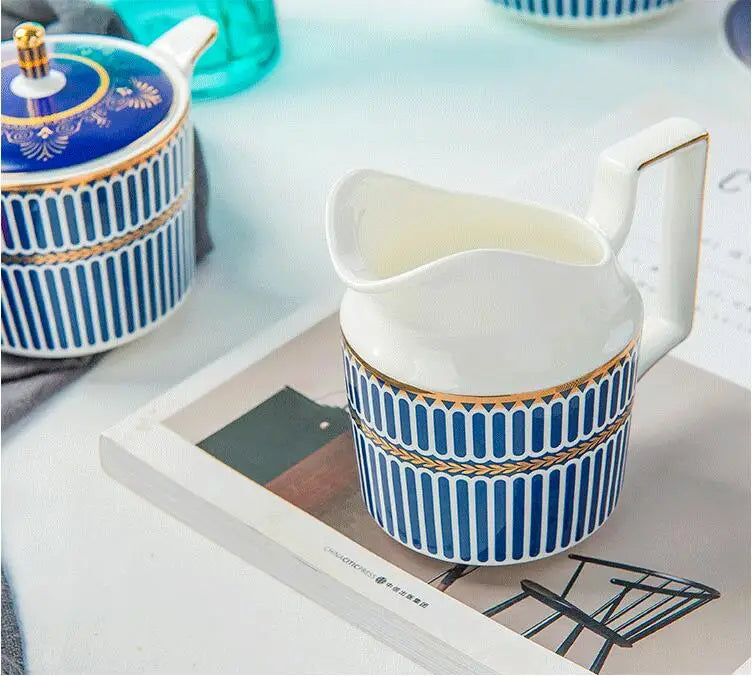 Arabic tableware fine bone china teapot sets coffee cup ceramic porcelain coffee and tea set 15pcs