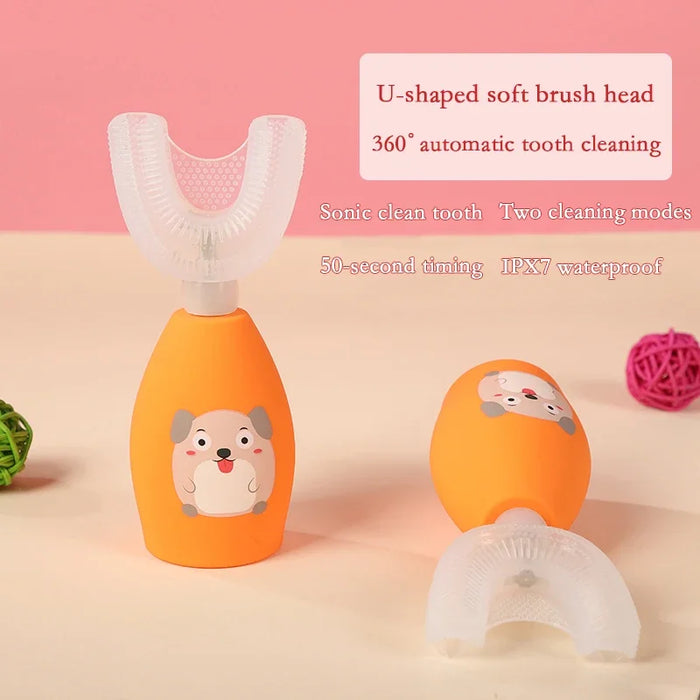 Cartoon Toothbrush Automatic Brush Kid Electric Toothbrush China Soft Waterproof Power Battery Time Parts