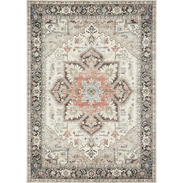 8*10, Area Rug Living Room Rugs - 9x12 Boho Soft Machine Washable Rug Oriental Vintage Floral Distressed Rug Floor Mats Carpet