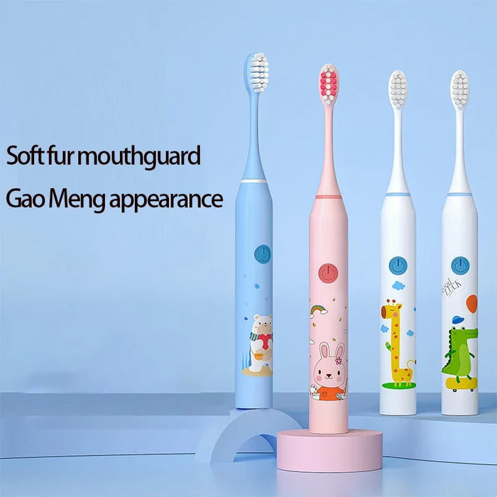 Rechargeable Toothbrush Cartoon Children Toothbrushes For 3-15 Year Old Kids Waterproof Electric Toothbrush