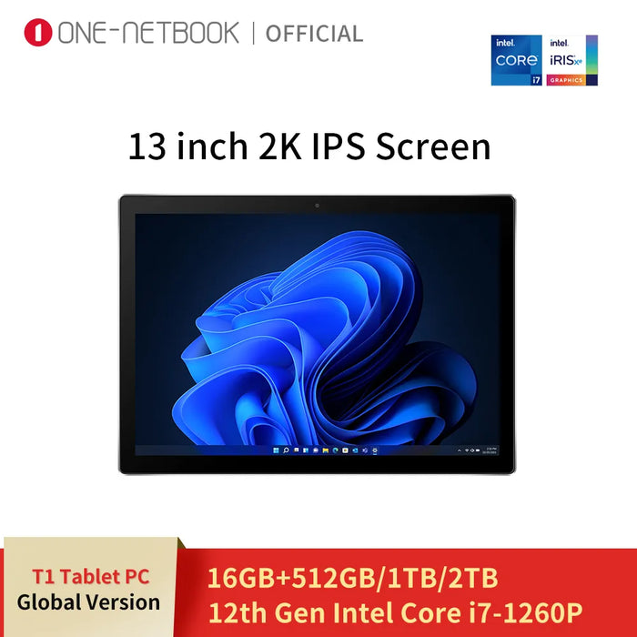 T1 Laptop 2-IN-1 Tablet PC 12th Gen Intel Core i7-1260P 16G+512GB 1TB 2TB 13" 2K IPS Ultraslim Windows 11 Computer 65W Notebook