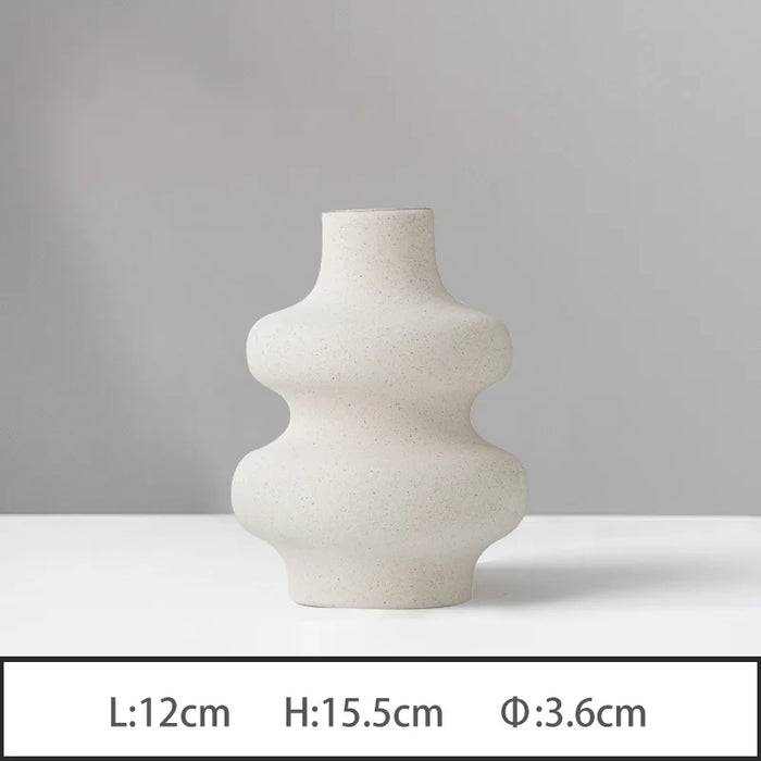 Creative Ceramic vase decoration home simple Frosted grain flower arrangement Decoration of wedding living room