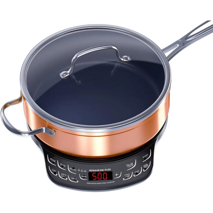 Induction cooker 6.5” Heating Coil,  Perfect for Dorms, RVs, Hotel Rooms, & Cabins, 4Qt Non-Stick Ceramic Pan Included