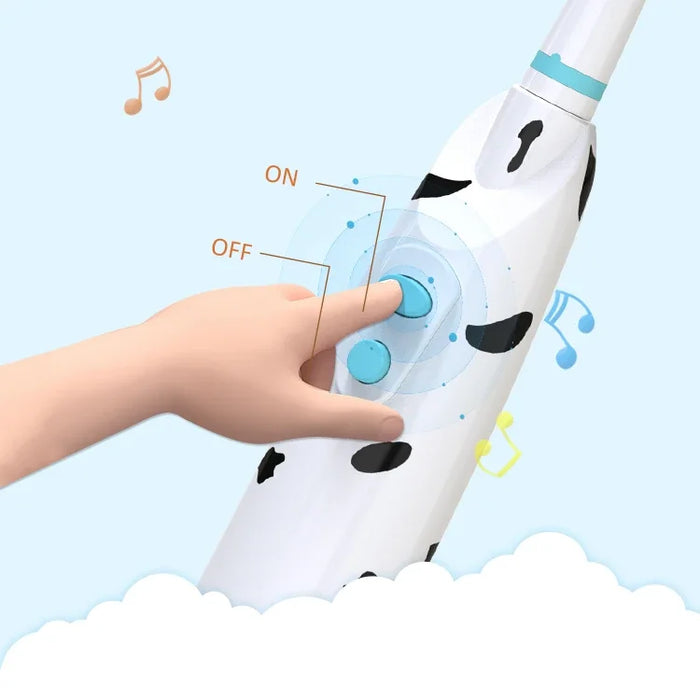 New Design Battery Operated Sonic Electric Toothbrush Rechargeable Cartoon Smart Children Toothbrushes For Kids