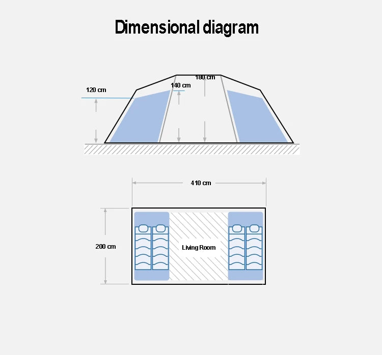 6 Person Outdoor Camping Inflatable Awning Tent Inflatable Pop upTent Inflatable Air Tent Hiking Tent