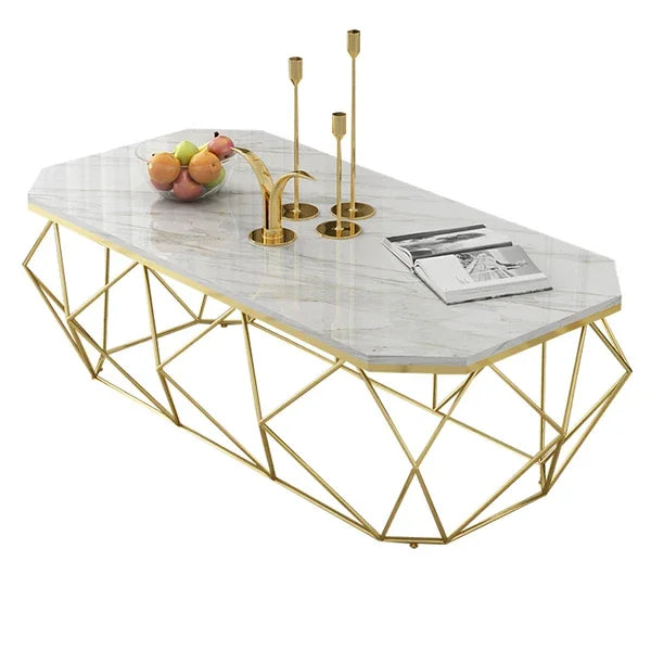 Nordic marble coffee table simple modern living room iron tea table extravagant creative side tables