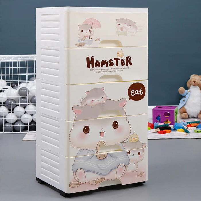 Thickened Plastic Drawer Storage Cabinet Baby Clothes Organizer Child Organizing Box Household Toy