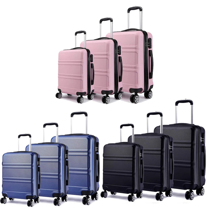 3Pcs Luggage Set with Spinner wheel Casual Japanese Trolley Case 20/24/28 Inch Luggage Set ABS Suitcase