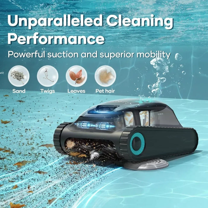 Pool Vacuum for Inground Pools, Cordless Robotic Pool Cleaner, Wall Climbing, Smart Navigation, 150 min Battery Life, for Pools