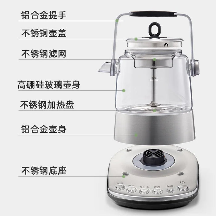 Fully automatic tea maker flower teapot health pot black tea spray steam teapot mini glass pot