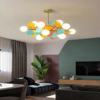 Nordic Modern Chandelier Lighting Glass Ball LED Pendant Lamp For Kid Bedroom Child Living Home Colorful Decor Indoor Fixture