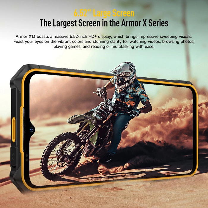 Ulefone Armor X13 Rugged Phone Android 13 Mobile Helio G36 Octa Core 6+64GB 6.52'' Screen 6320mAh Smartphone NFC Global Version