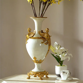 Neoclassical ceramics with large copper vases, handicrafts, home decoration, luxury ornaments
