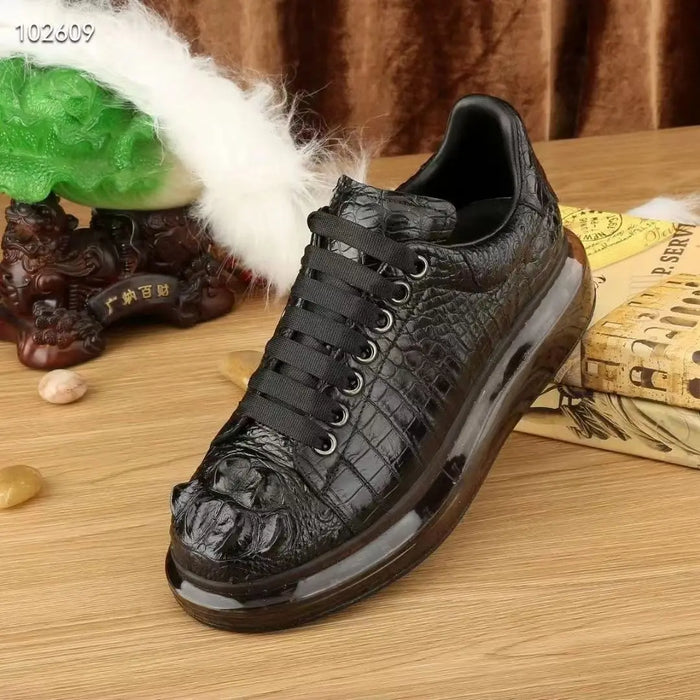 BATMO 2023 new arrival Fashion crocodile skin causal shoes men,real leather snakers PDD218