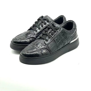 Fashion Crocodile Skin causal shoes men,male Genuine leather sneakers  pdd286