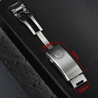 San Martin New Fly Adjustable Clasp Watch Parts Bracelet Clasp For 16mm Specified Model Buckle Folding Clasp Non-universal
