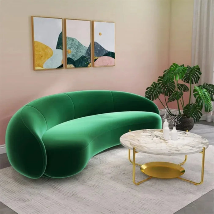 Minimalist Curved Sofa Living Room Salon Luxury Designer Loveseat Comfortable Nordic 2 Seater Couch Floor Modern Furniture