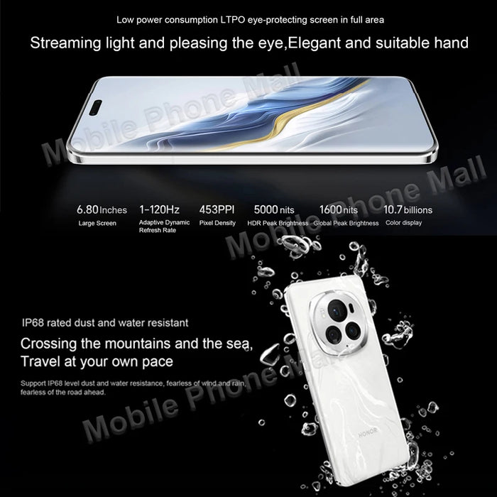 New HONOR Magic 6 Pro 5G 6.8 Inches OLED 120Hz Screen Snapdragon 8 Gen 3 MagicOS 8 Camera 180MP Battery 5600mAh GMS Smartphone