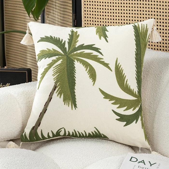 Green Light Luxury Cushion Cover 45*45 Patchwork Embroidered Pillowcase Simplicity Living Room Bedroom Decorative Pillow Covers