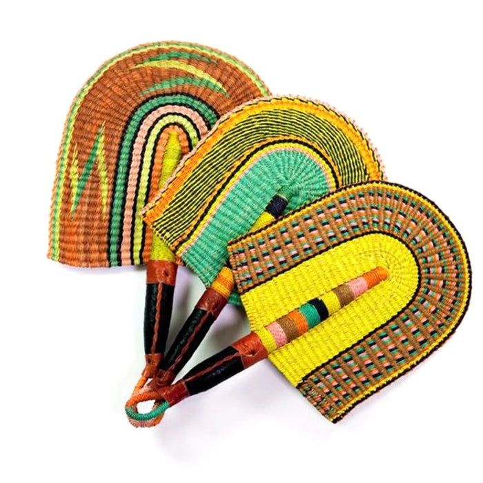 Elegant Handwoven Straw Fan Manual Paddle Fan for Wall Art Decorative Accessory Hand-Woven Boho Handheld Fan Dropshipping