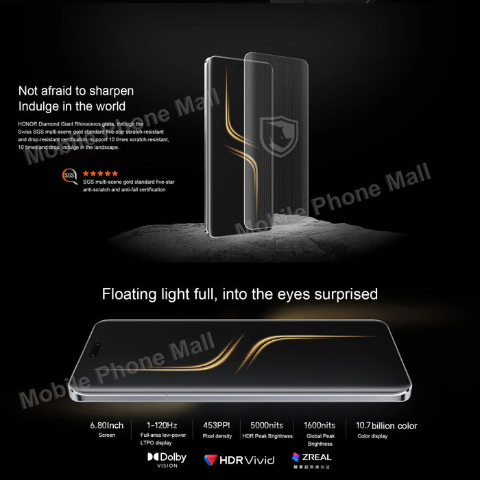 Original Honor Magic 6 Ultimate 5G Phone 6.8 inches 120Hz Screen Snapdragon 8 Gen 3 Camera 180MP Battery 5600mAh GMS Smartphone