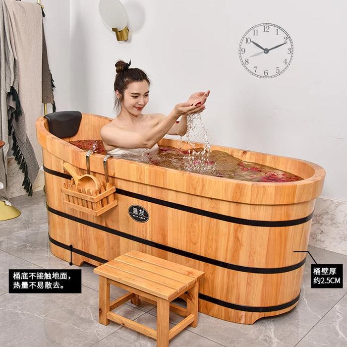 Simple Bathtub Dog Spa Professional Pedicure Tub Bath Elderly Sauna Wood Adult Portable Adults Shampoo Badewanne Sink Shower