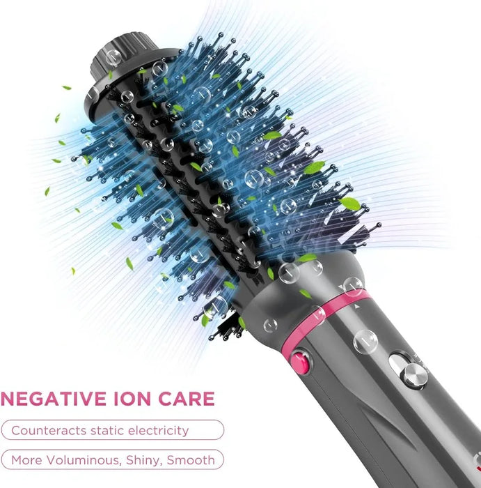 Hair Dryer Brush Set, IG INGLAM 4 in 1 Hot Air Brush, Negative Ion Detachable Hair Dryer & Styler Volumizer Blow Dryer Brush