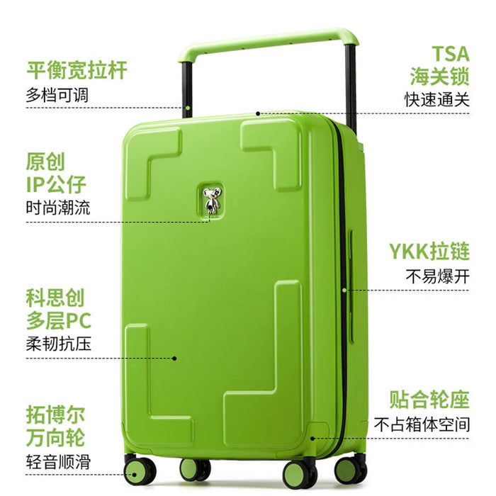 Wide trolley luggage Female 20 "boarding travel 24 male universal wheel large capacity student trolley suitcase 26