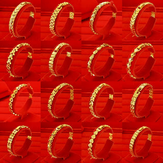 24K Real Gold Bracelets 999 Logo AU750 Gold Watch Chain Southeast Asia Men's and Women's Hand Fine Jewelry Gold Wedding Gift