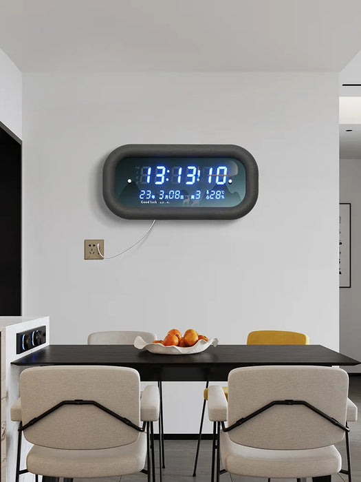 Digital Wall Clocks Living Room Simple Modern Household High-end Acrylic Wall Hanging Electronic Clock Perpetual Calendar Watch