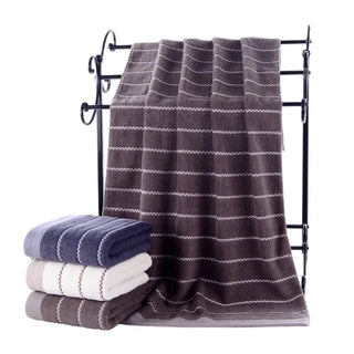 Inyahome 70x140cm Bath Towels Oversized Cotton Bathroom Towel Adult Bath Gift Beach Towels Absorbent Bathroom Washing Towels