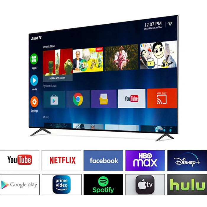 Made in China  lcd television 75 inch smart 4k tv  65 inch tv android wifi television 4k smart tv