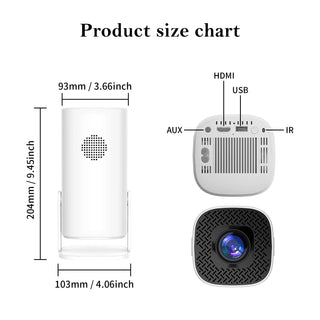 Android 11 Projector with WiFi 6 and Bluetooth Smart Mini Portable Projector 2.4g 5.8g Pocket Outdoor