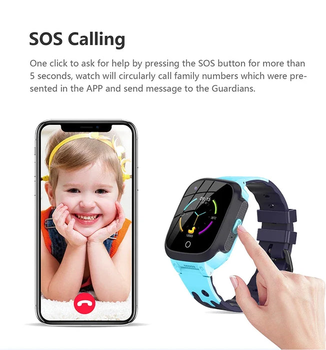 Best 4G Android Watch GPS Kids Accessories LT25 Smart Watches IP68 4g  with Camera Phone Wrist Watch for Children