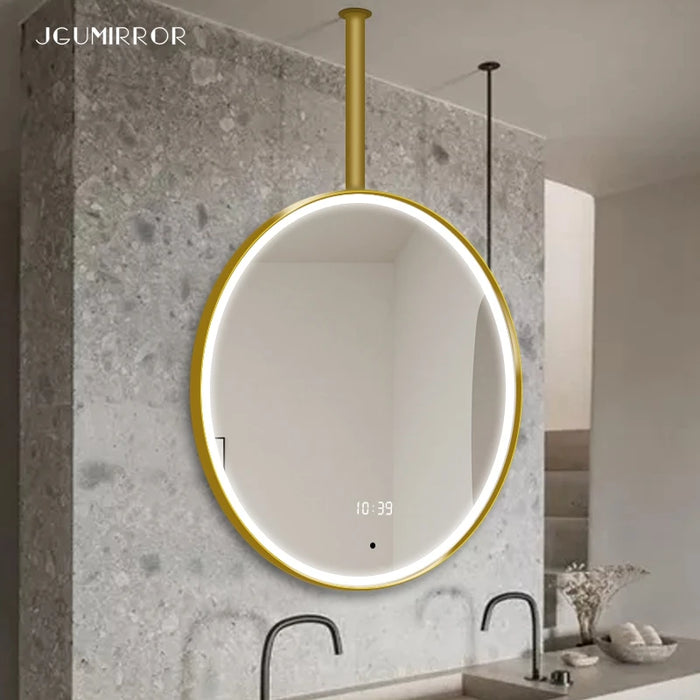 Modern Border Mirror Makeup Wall Mounted Safety Shaving Mirror Aesthetic Gold Espelho Maquilhagem Com Led Home Improvement