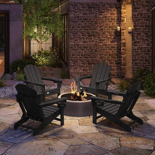 FoldingChair Lawn Outdoor Fire Pit Chair Chair Weather Resistant wit Retractable