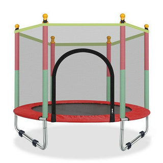 TRAMPOLINE, ELASTIC BED, FOR KIDS, WITH PROTECTIVE NET, DIAMETER 1.40 M, ZIPPER CLOSURE, FREE SHIPPING