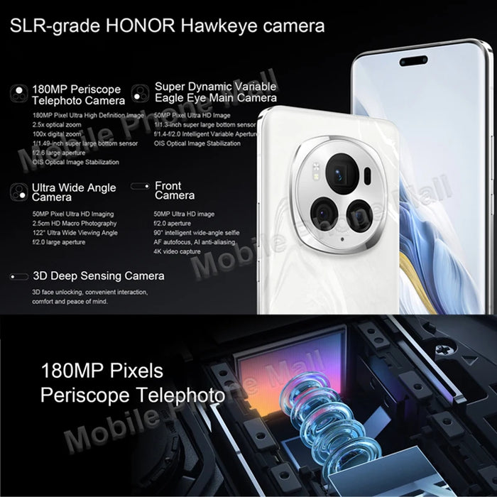 New HONOR Magic 6 Pro 5G 6.8 Inches OLED 120Hz Screen Snapdragon 8 Gen 3 MagicOS 8 Camera 180MP Battery 5600mAh GMS Smartphone