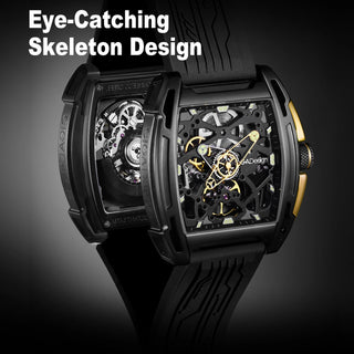 CIGA Design Z Series Automaitc Movement Men Watch Tonneau Luminous Skeleton Mechanical Wristwatch Male Fashion Casual Timepiece