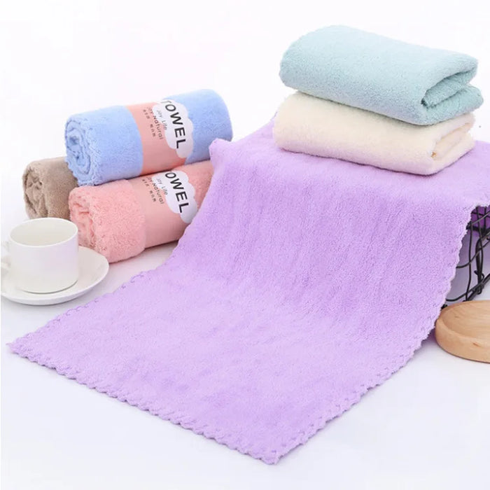 Face Towel Thickened Microfiber Absorbent High-density Coral Fleece Towel Quick Dry Clean Face Soft Absorbent Towel