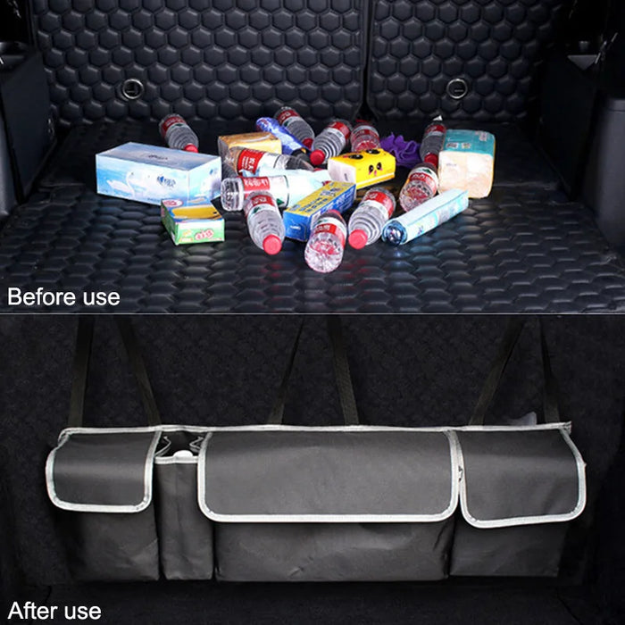 Car Trunk Organizer Adjustable Hanging Backseat Storage Bag High Capacity Multi-use Oxford Automobile Seat Back Organizers