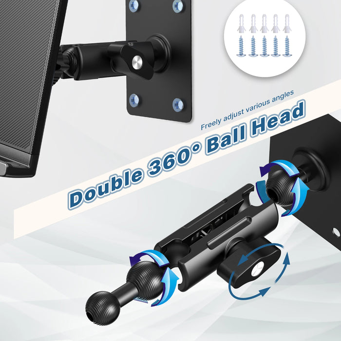 Ulanzi TB58 Tablet Wall Mount Holder for iPad Tablet Adjustable Stand Mount with Double 360° Ball Head