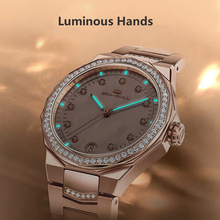 Seagull Luxury Women's Watches Date Luminous Waterproof Mechanical Wristwatch Ladies Stainless Steel Clock Mujer Relogios 1140L